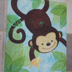 EUC, Monkey Art on 22"x17.5"x1" stretched canvas